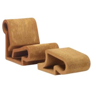 Frank Gehry Pair of Easy Edges Chair and Ottoman