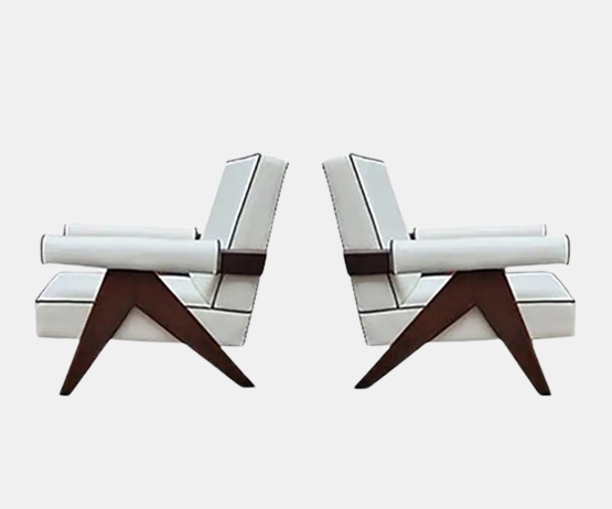 PAIR OF PIERRE JEANNERET CHAIRS, MODEL PJ-SI-32-A