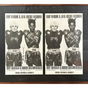A Signed Andy Warhol and Jean Michel Basquiat Exhibition Poster