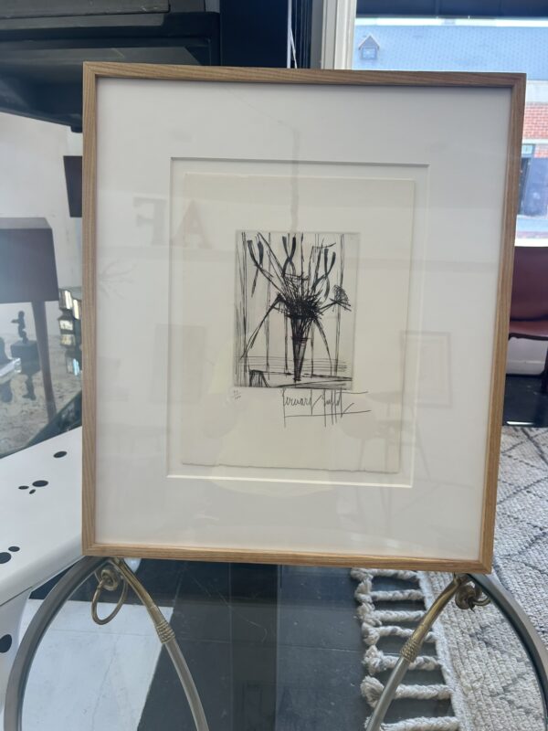 Bernard Buffet Etching: Still Life With Flowers in Vase - Image 8