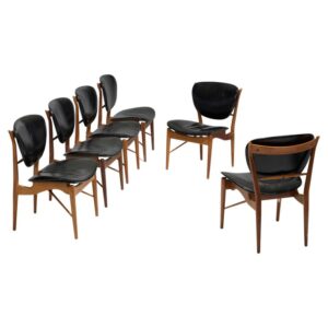 Set of Six Finn Juhl Dining Chairs Model 402 1/2