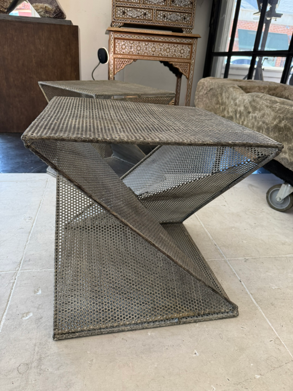 Mathieu Mategot Geometric Side Tables - SOLD - Alexandre Ferucci