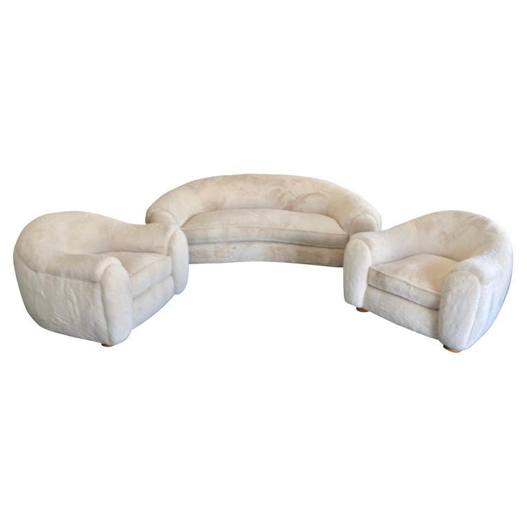 Set of Boule Sofa and Chairs